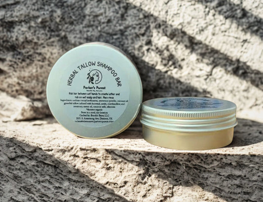🌿 Herbal Tallow Shampoo Bar